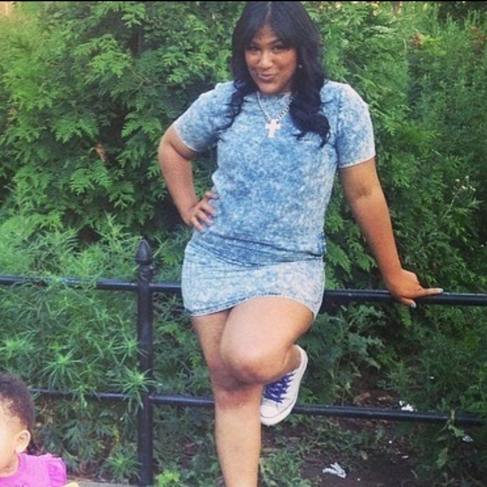 Jean short dress